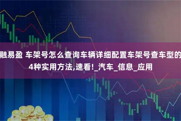 融易盈 车架号怎么查询车辆详细配置车架号查车型的4种实用方法,速看!_汽车_信息_应用