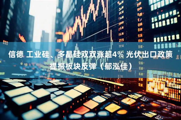 信德 工业硅、多晶硅双双涨超4% 光伏出口政策提振板块反弹（郁泓佳）